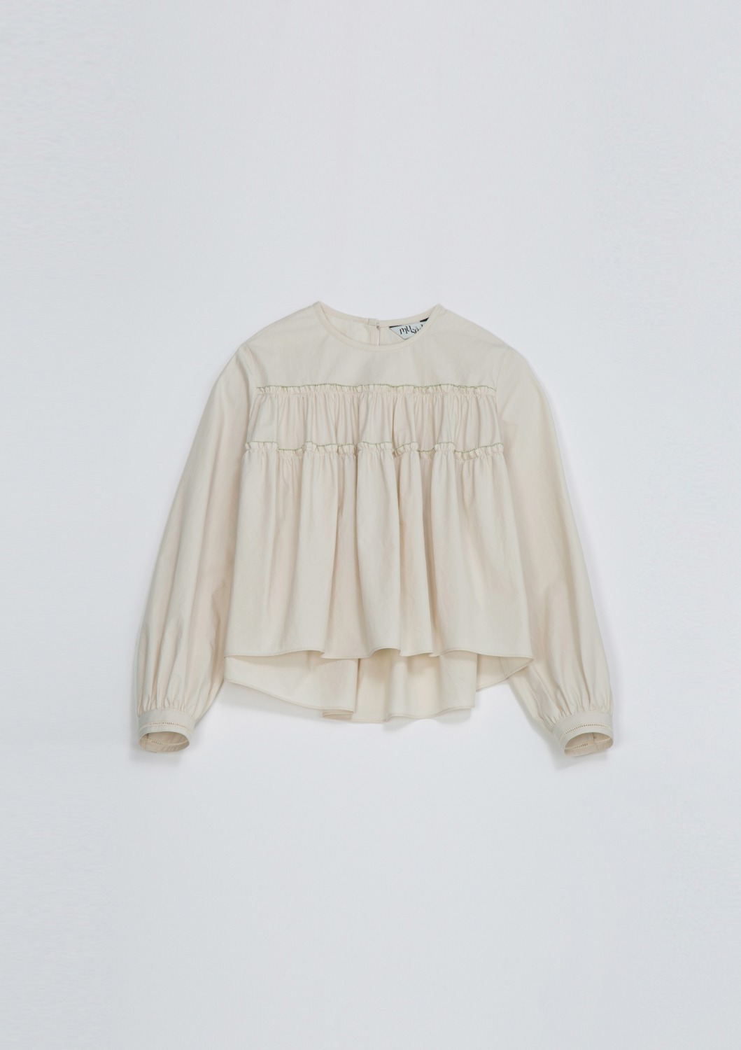 [End Sale]Agreable Tierd Blouse - Ivory Cotton