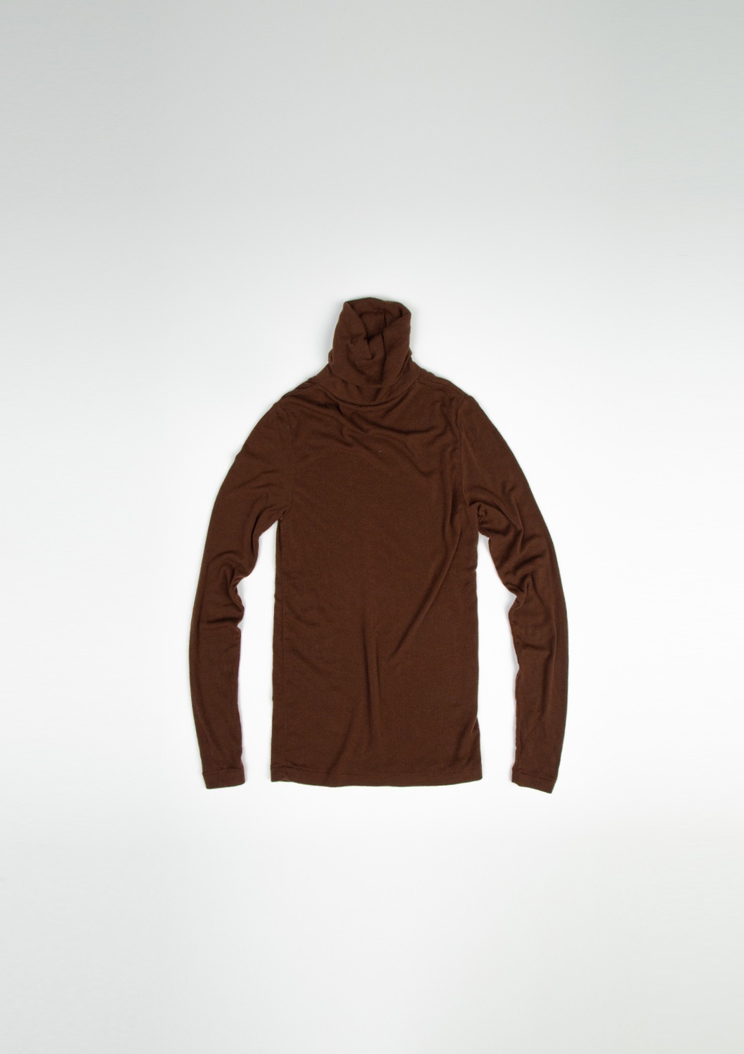 [End Sale]Wool Roll Neck Top - Catechu Wood