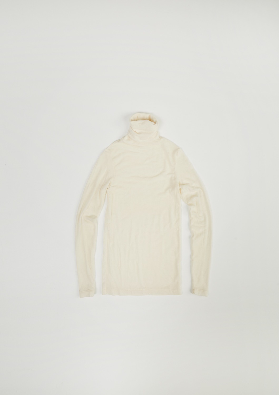 [End Sale]Wool Roll Neck Top - Cream