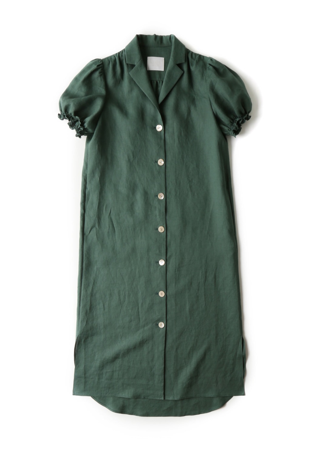 Vintage Retro Dress - Forest Green Linen
