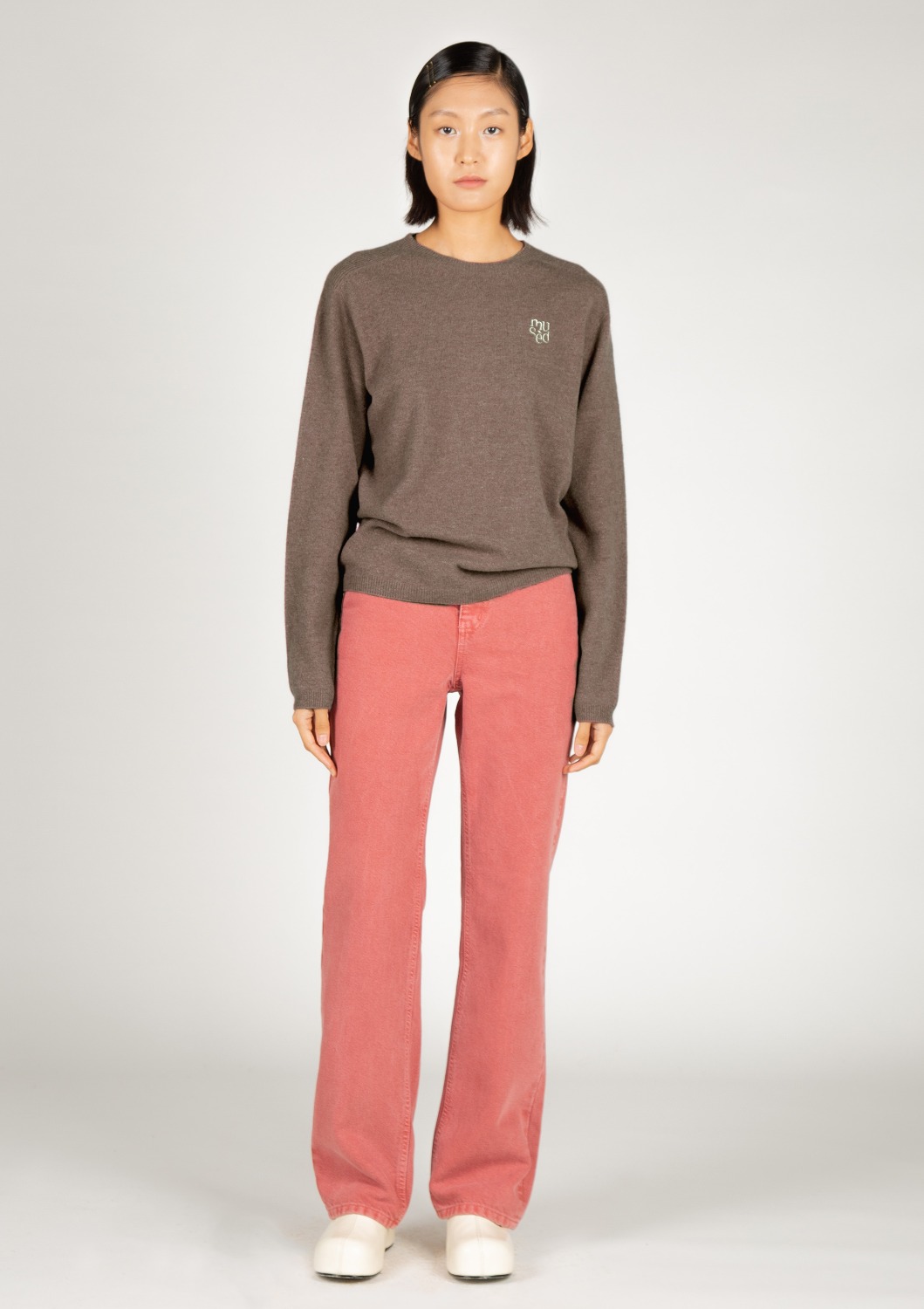 Mused Color Dyed Pants - Dusty Pink