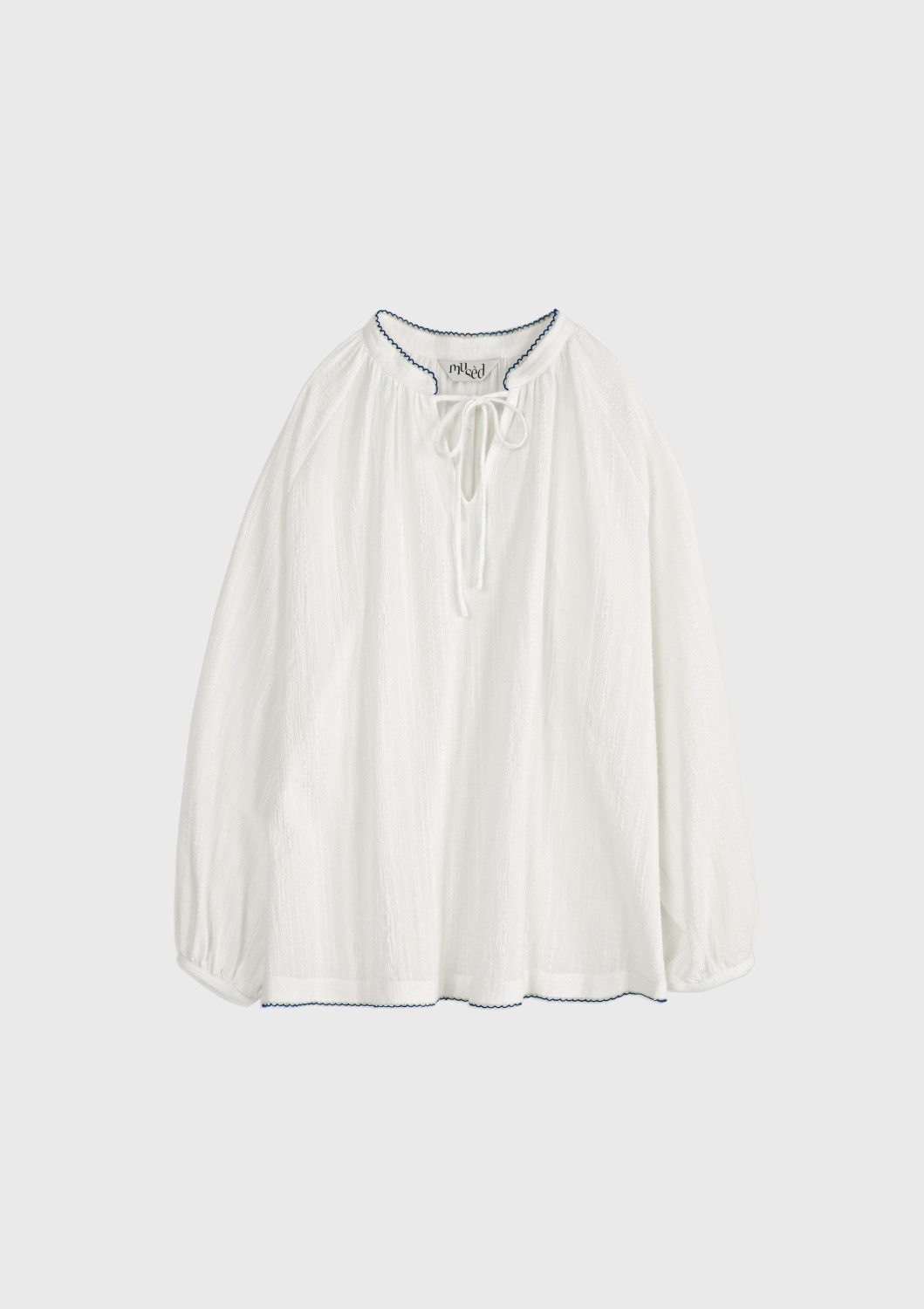 Mused Bloom Blouse - Crispy Cotton White
