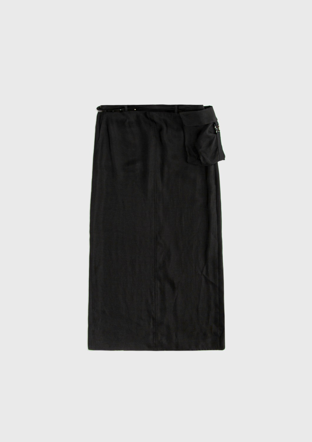 Mused Belted Up Skirt  - Black Cupra