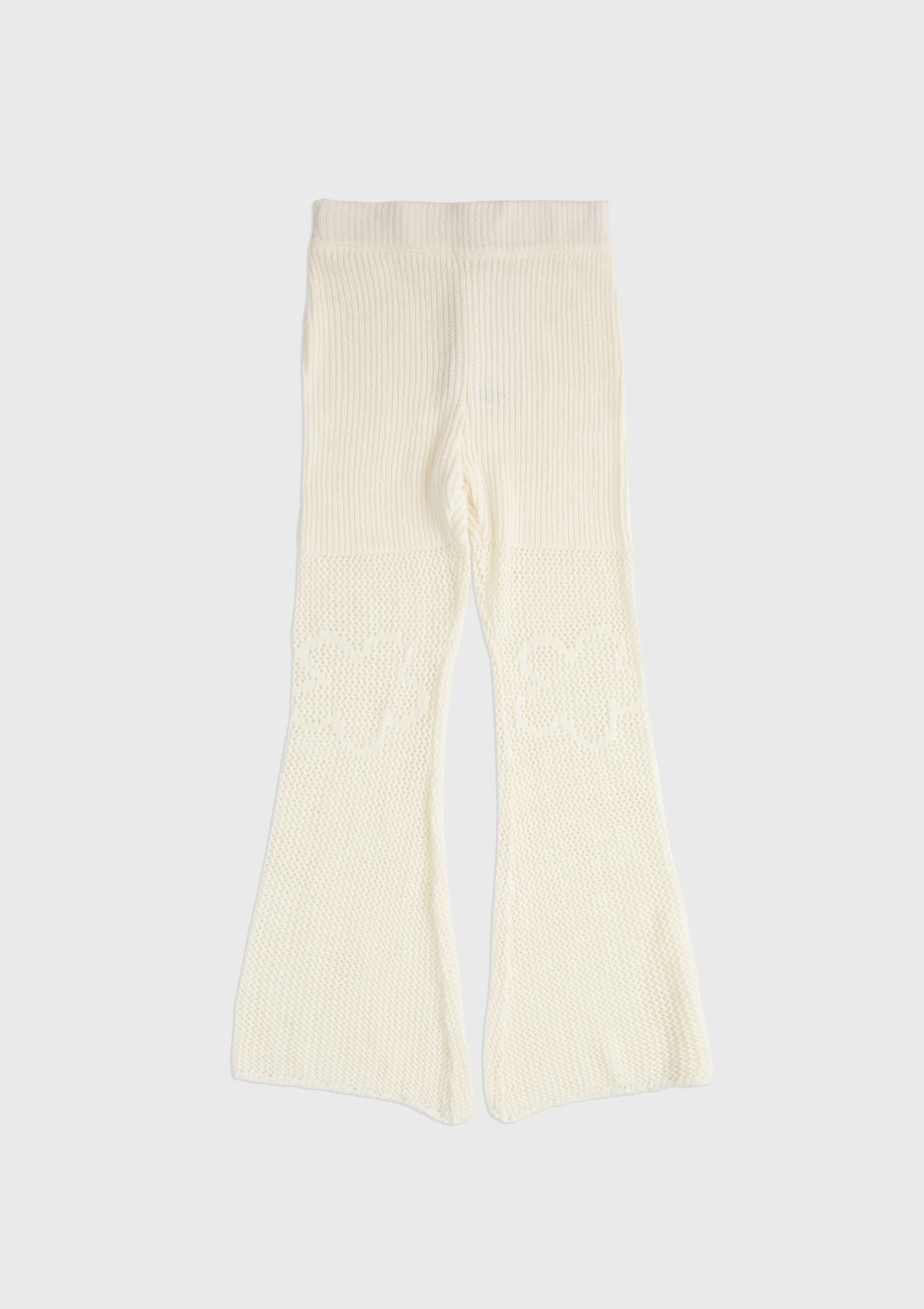 Mused Crochet Knit Pants - White