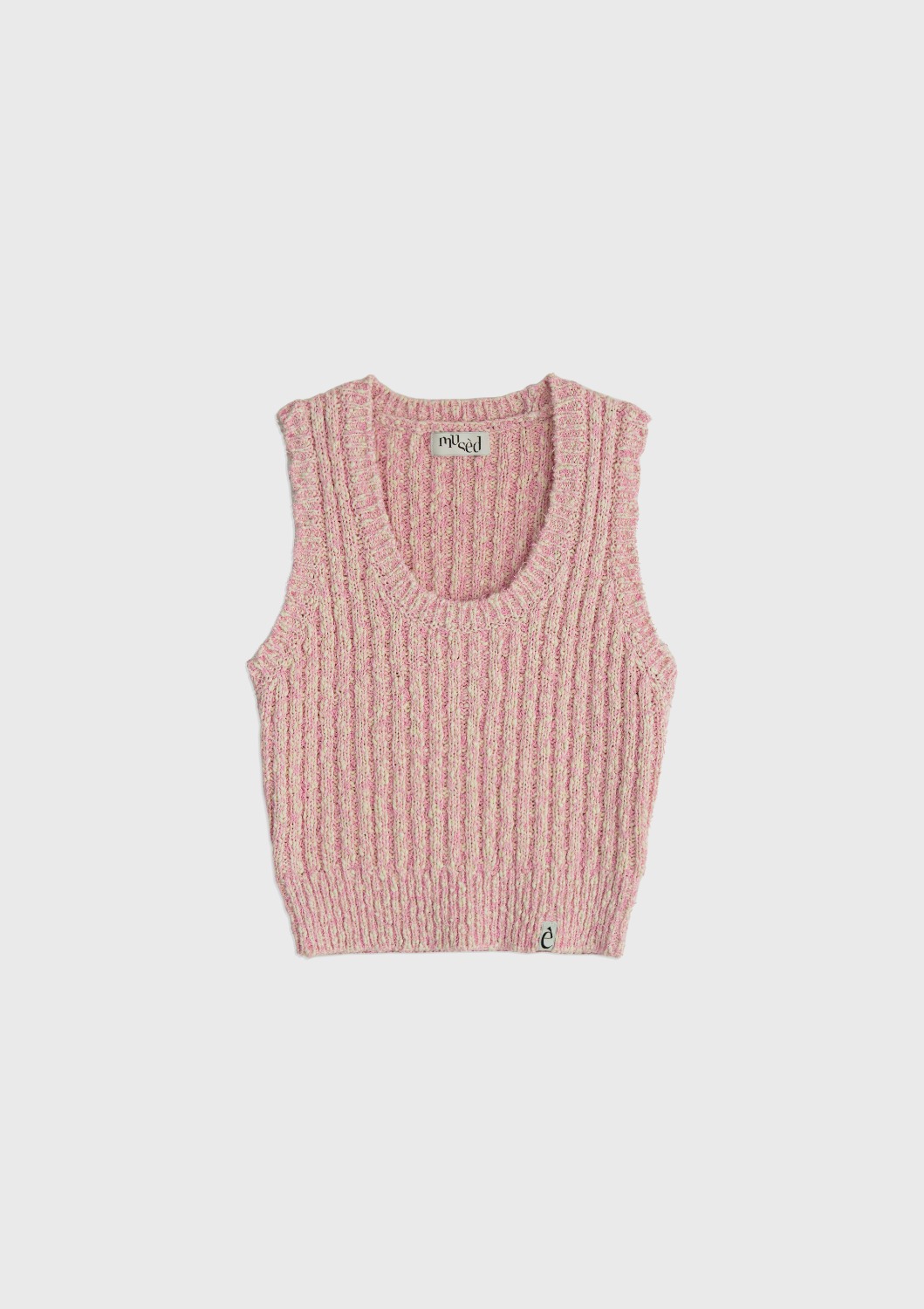 Mused Chunky Scoop Neck Vest - Pink