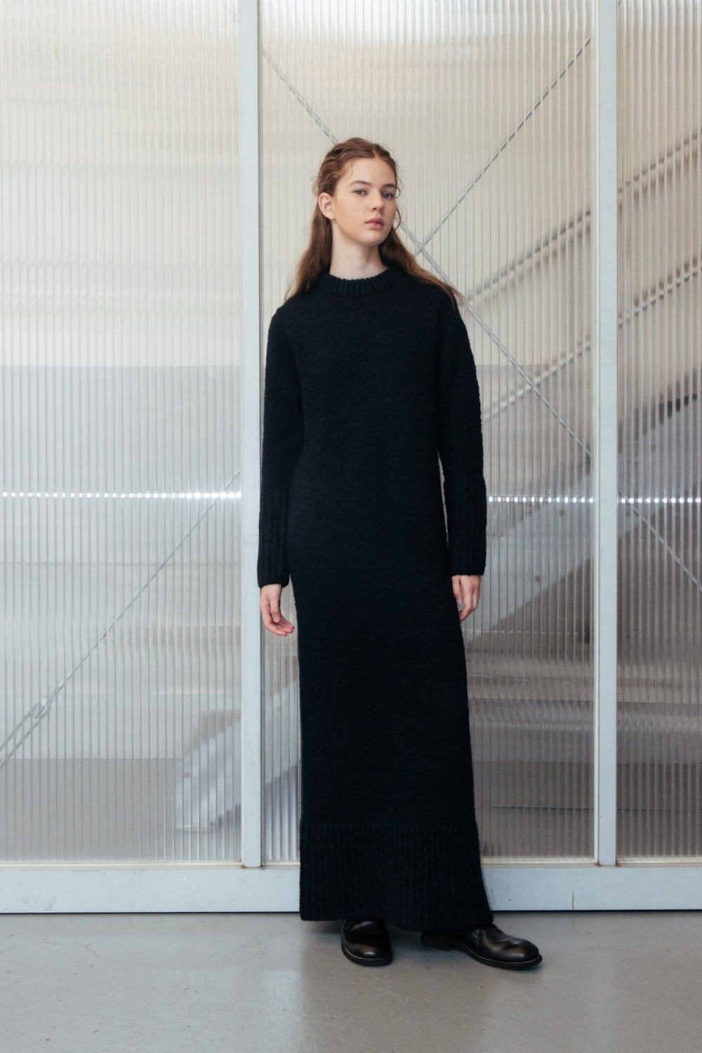 [Winter Collection 10/23] Mused Long Knit Dress - Navy