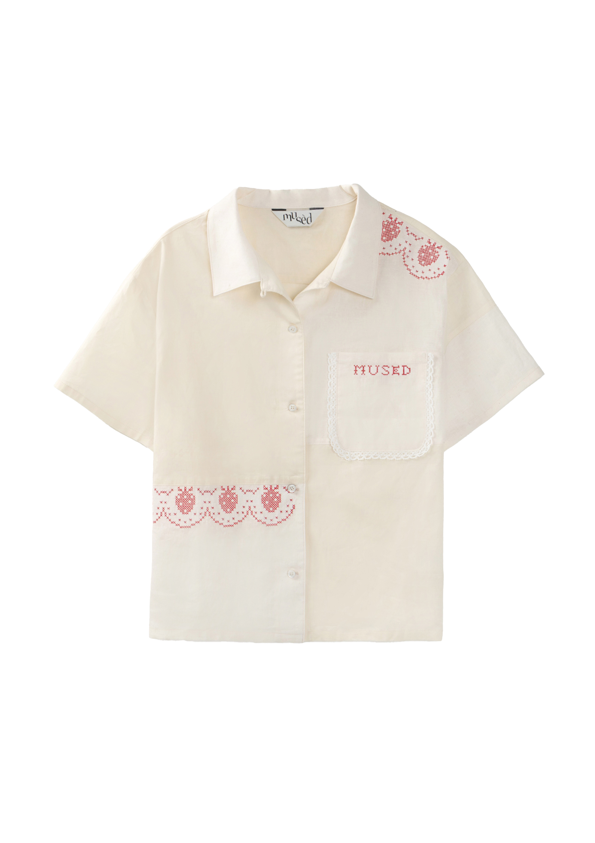 【MUSED】MUSED SEASHELL EMB T-SHIRT 뮤제드