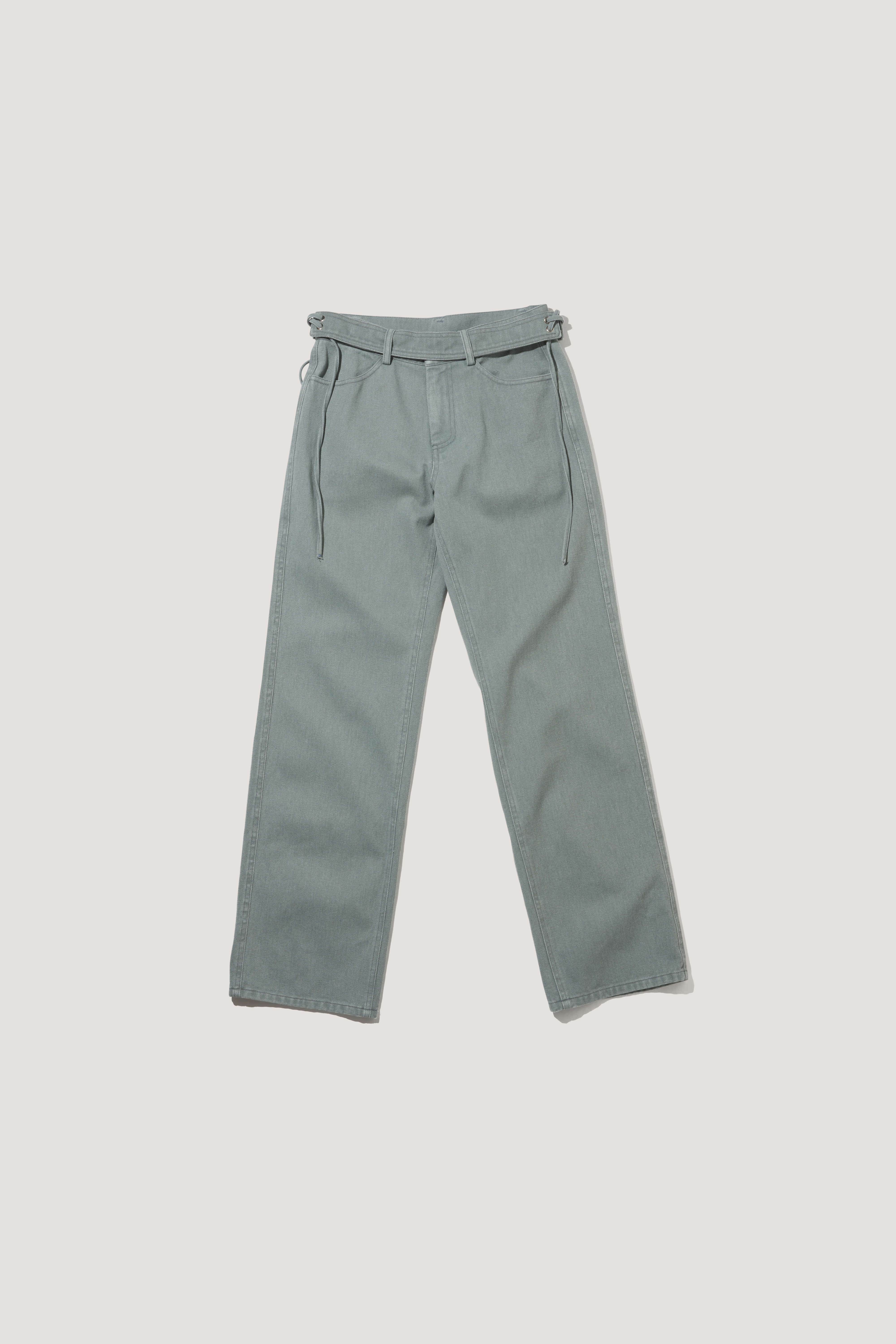 Western Belt Pants [dusty blue]