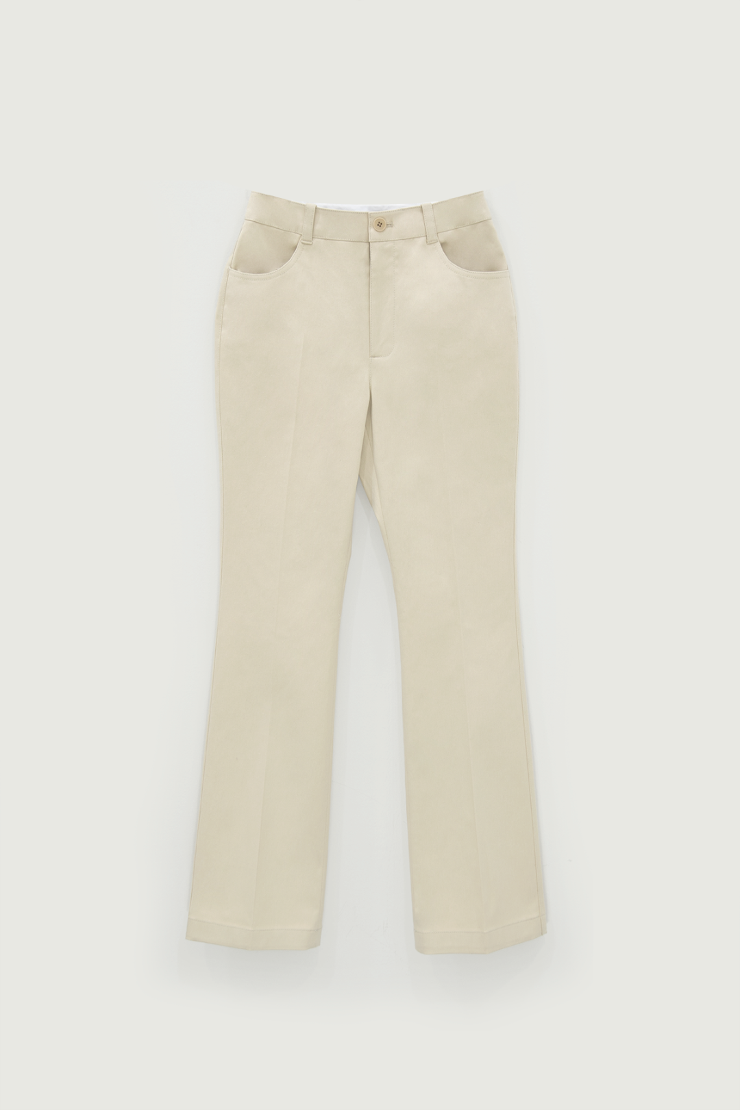 Semi-flared Cotton Pants (Sandy)