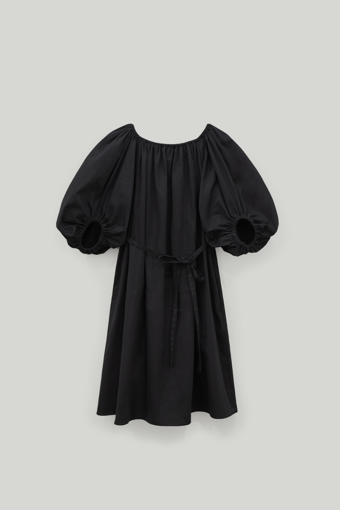 Mimosa Puff-sleeve Dress (Black)
