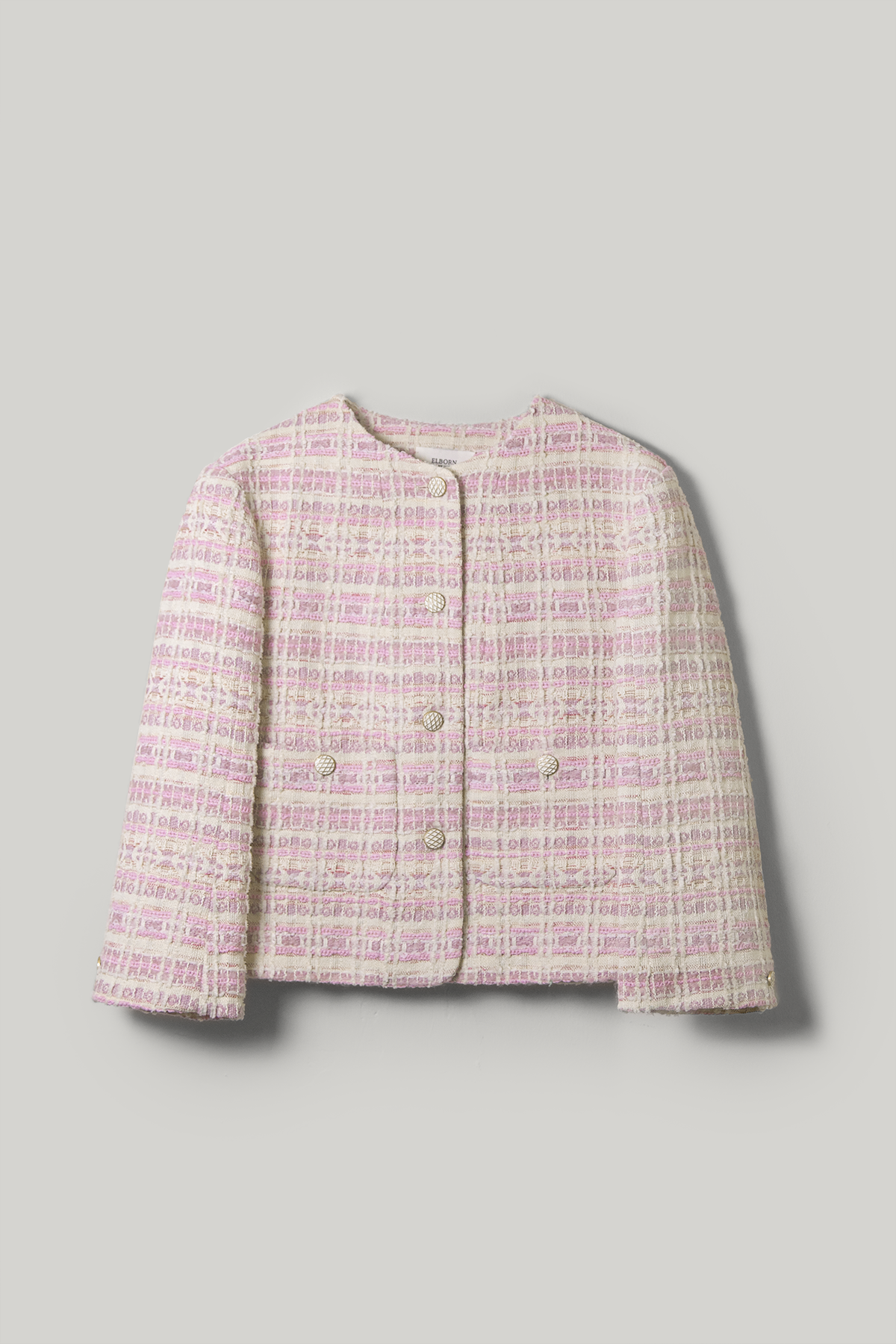Lods Classic Tweed Jacket (Sheer Pink)