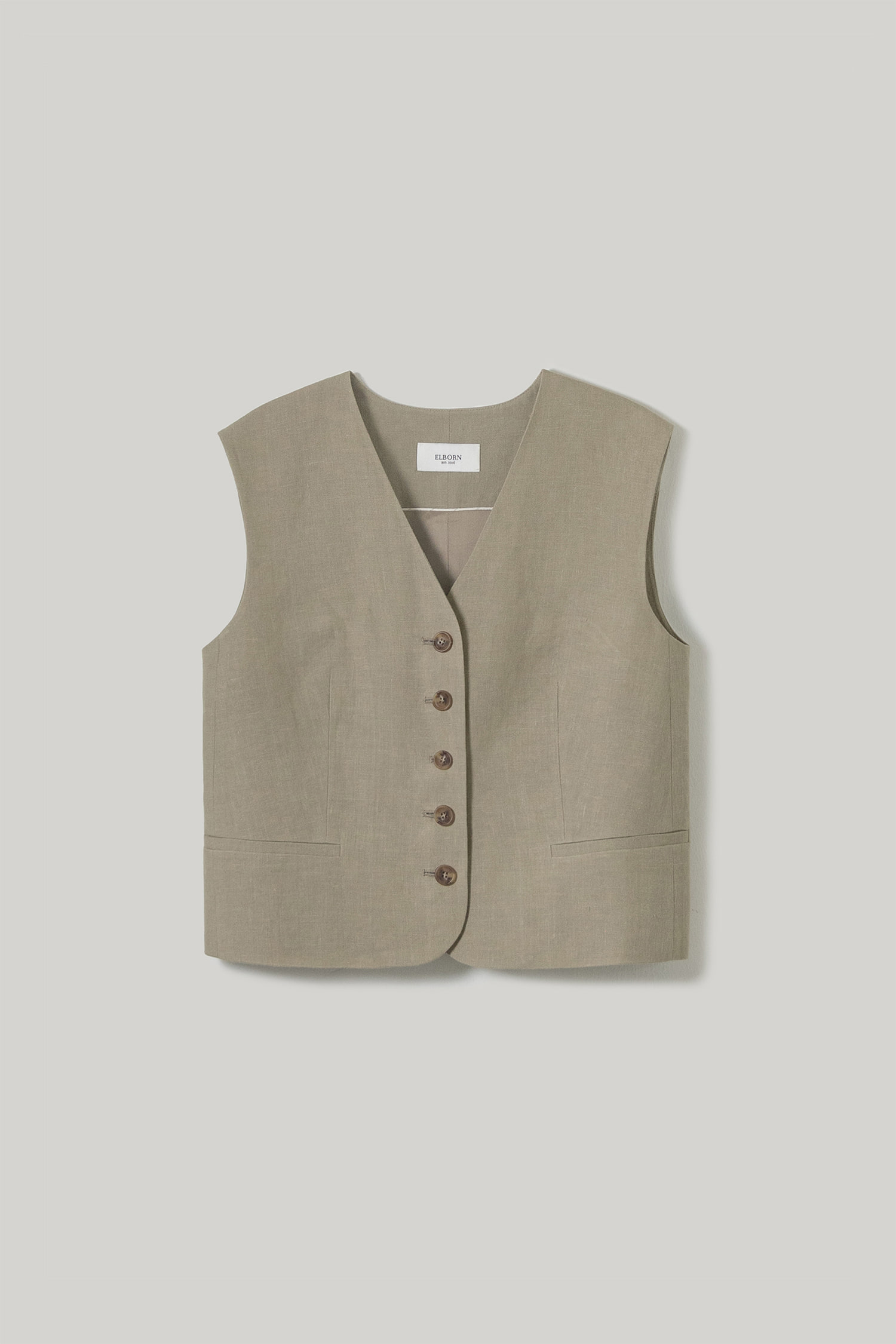 Jaden Homme Vest(Moss beige)