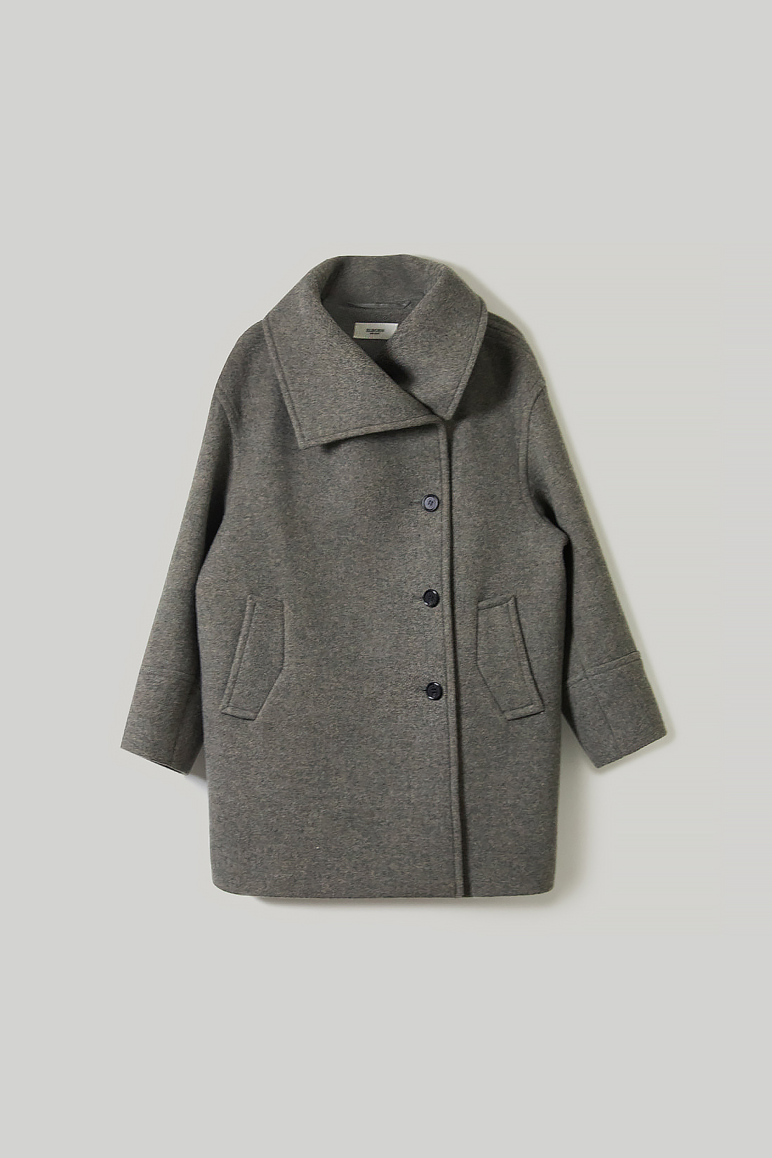 2ND/Leiva Half Coat (Melange Grey)