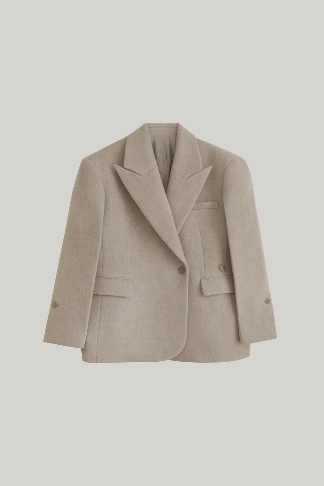 [LIMITED] Prince Cashmere Half Jacket (Melange Beige)