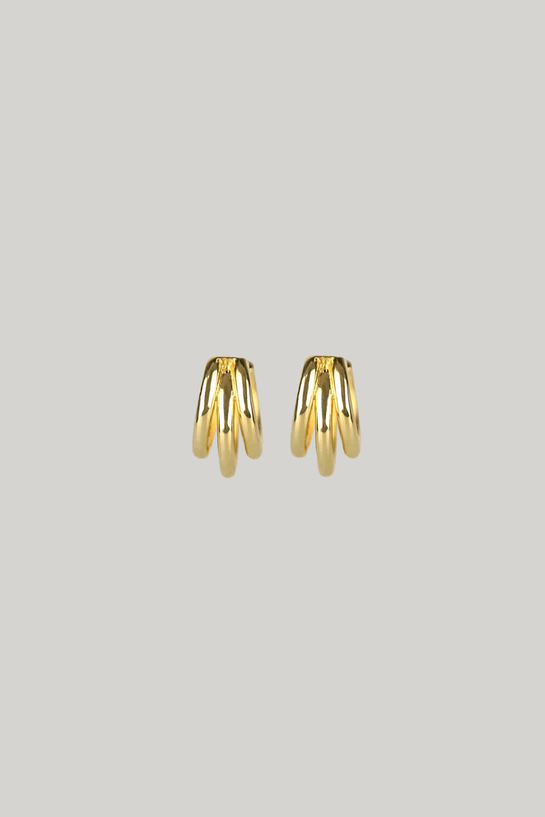 Gala Triple Hoop Earrings  (Gold)