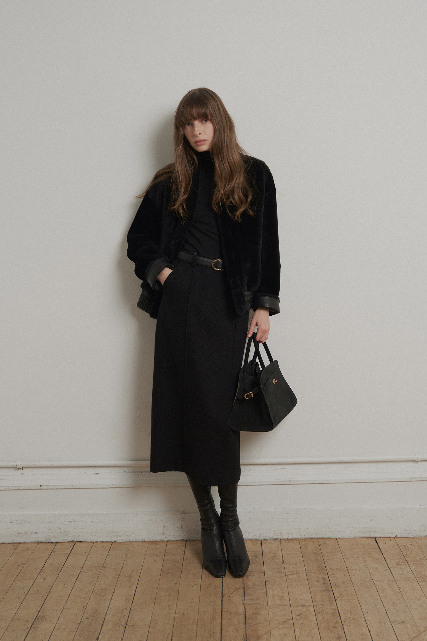 ■ELBORN■ Momet Suede Mini Bag (Black Suede) BAG - BAG - ELBORN