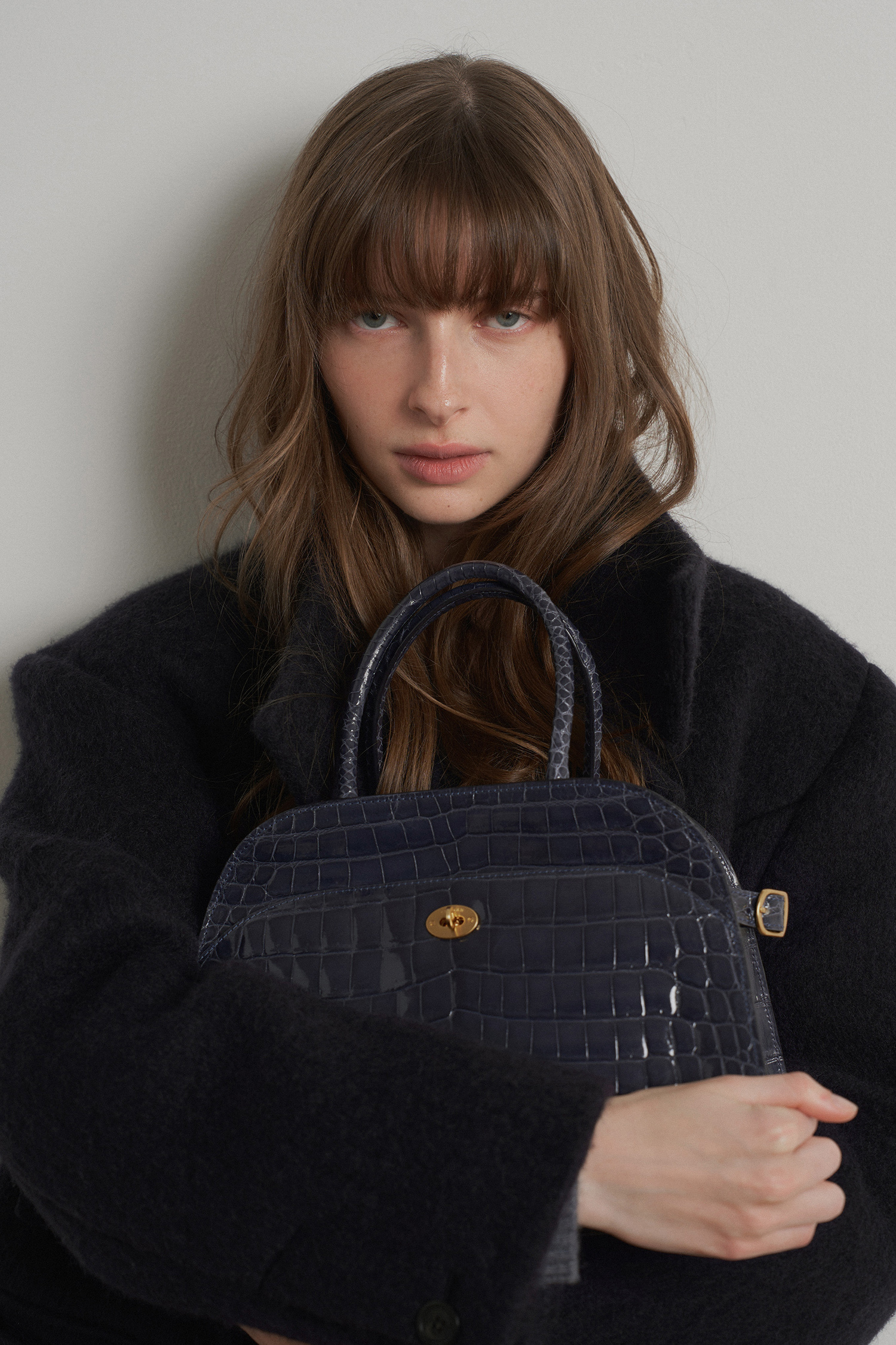 モメット クロコダイル ミニバッグ（ダークネイビー）/ELBORN BAG - BAG - ELBORN