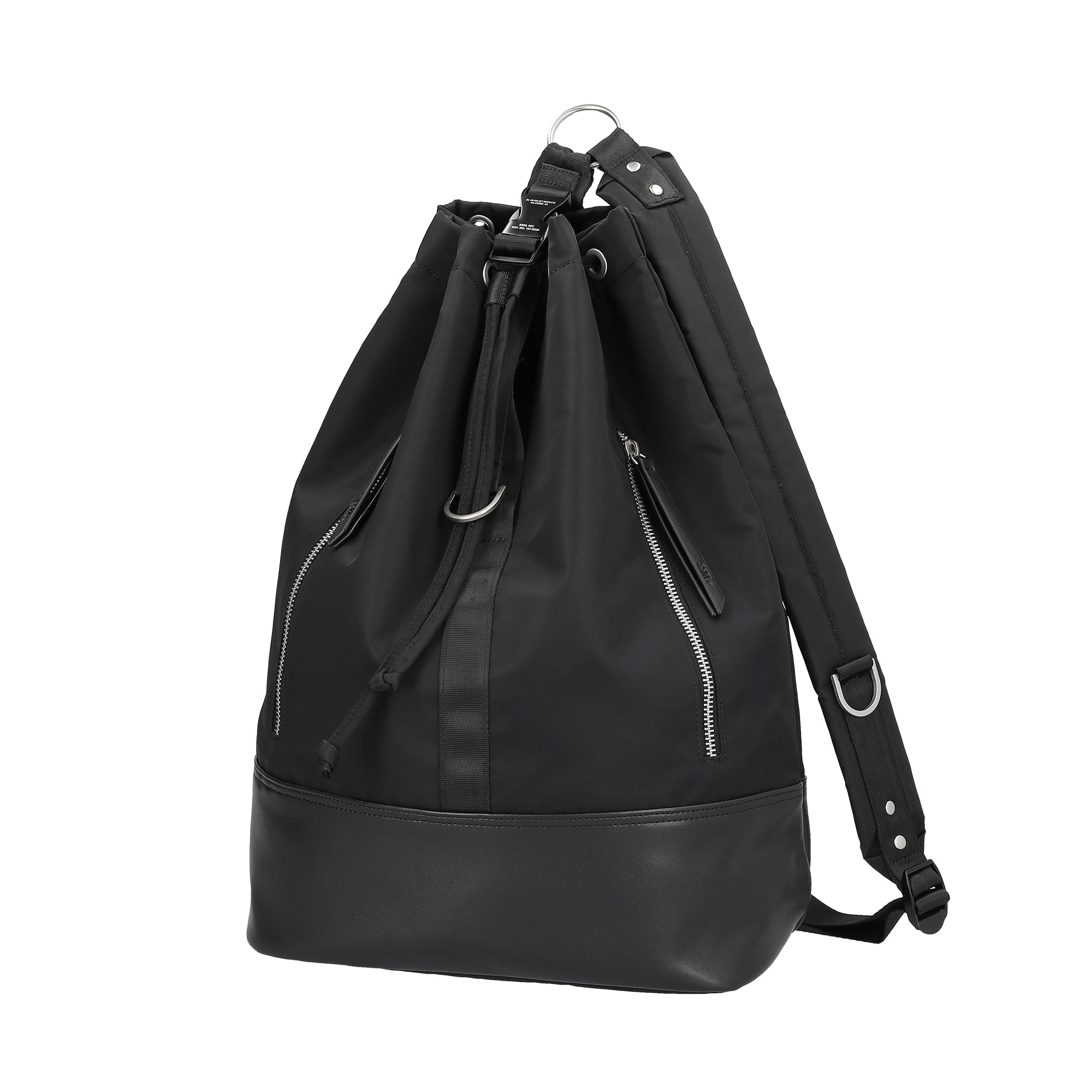 minimal bucket sling bag / black