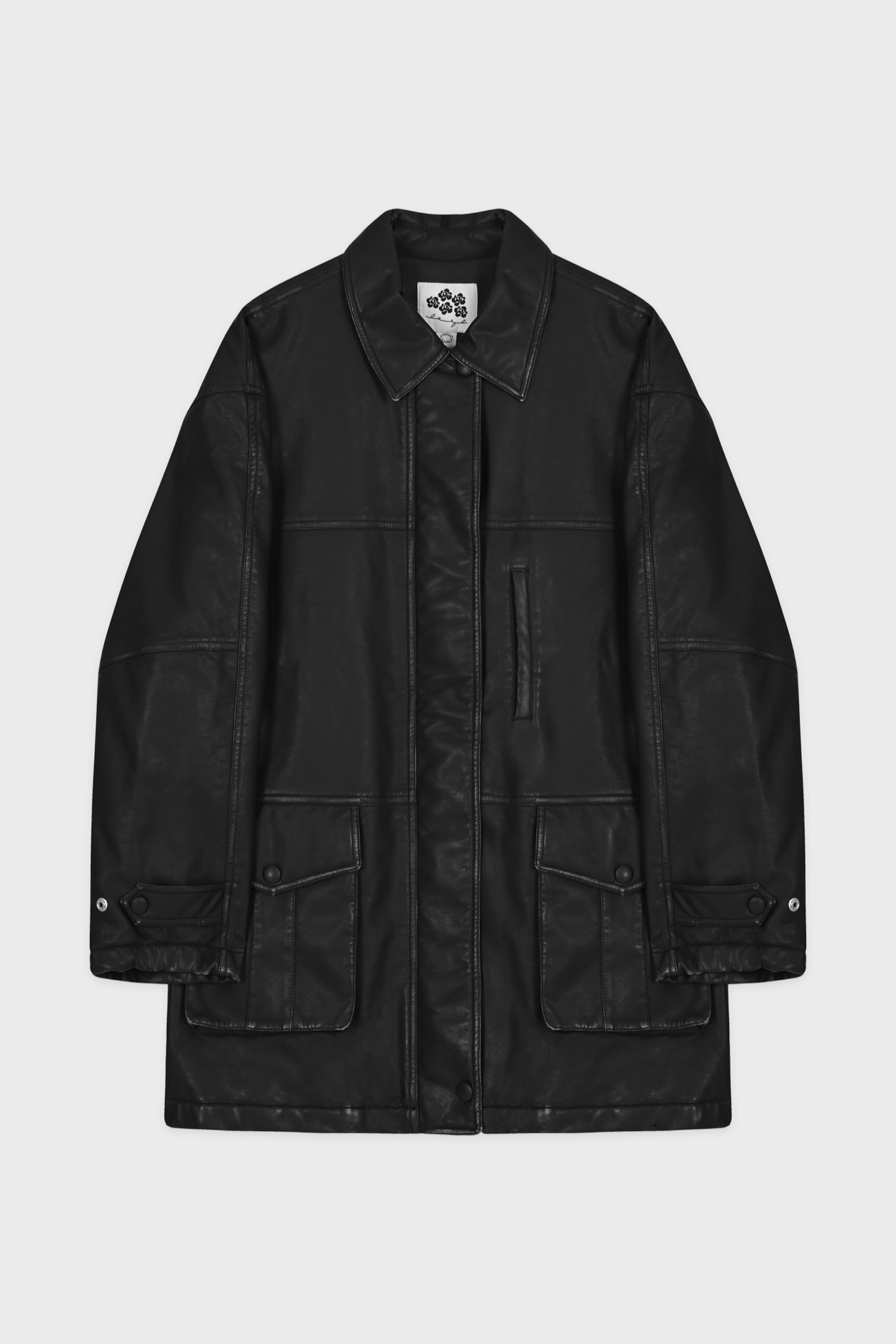 【Sinoon】 Washing Leather Half Jacket /追跡付 SINOON ｜시눈 공식 온라인 스토어