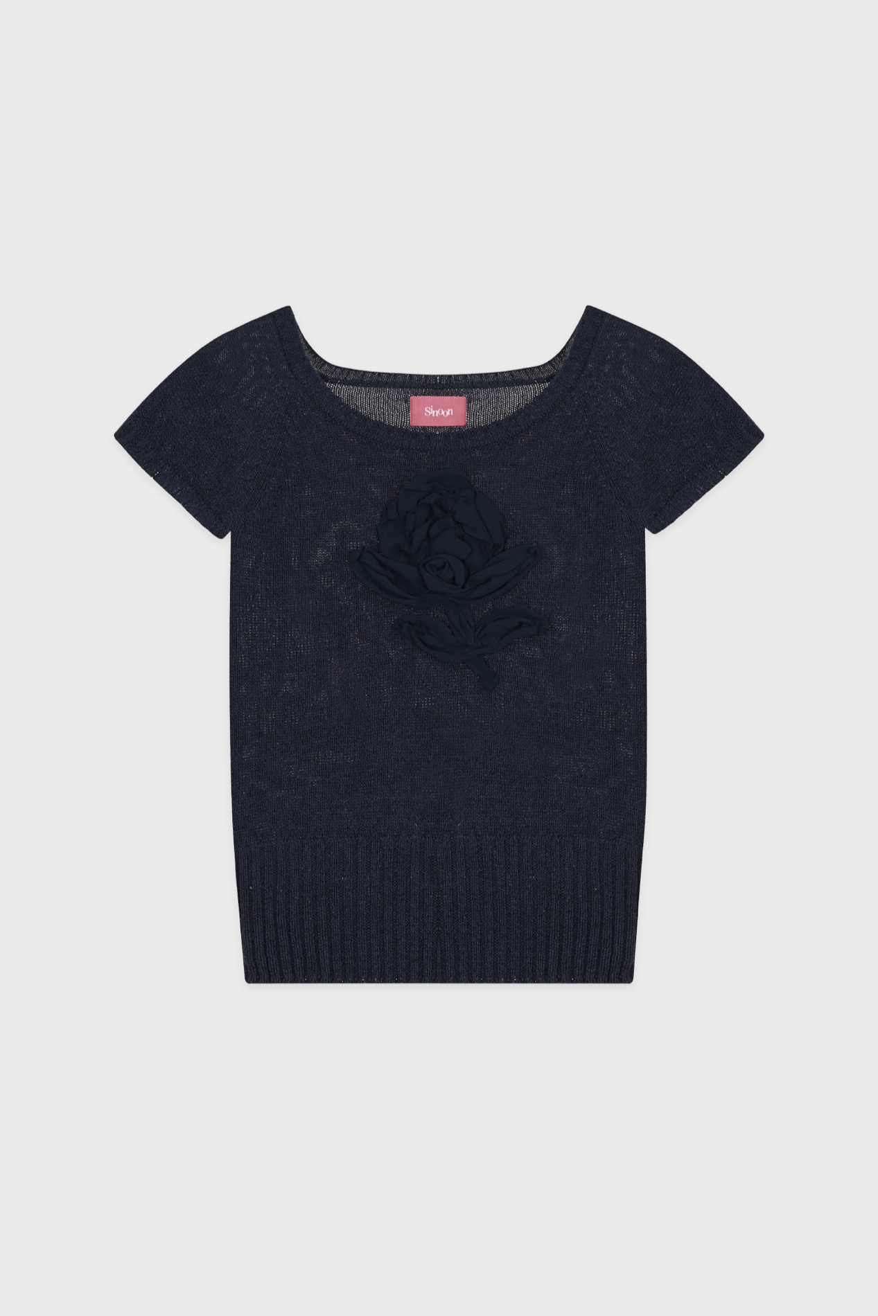 SINOON ■ Flower Raglan Knit c83be0744ec2f203979e8e91568639
