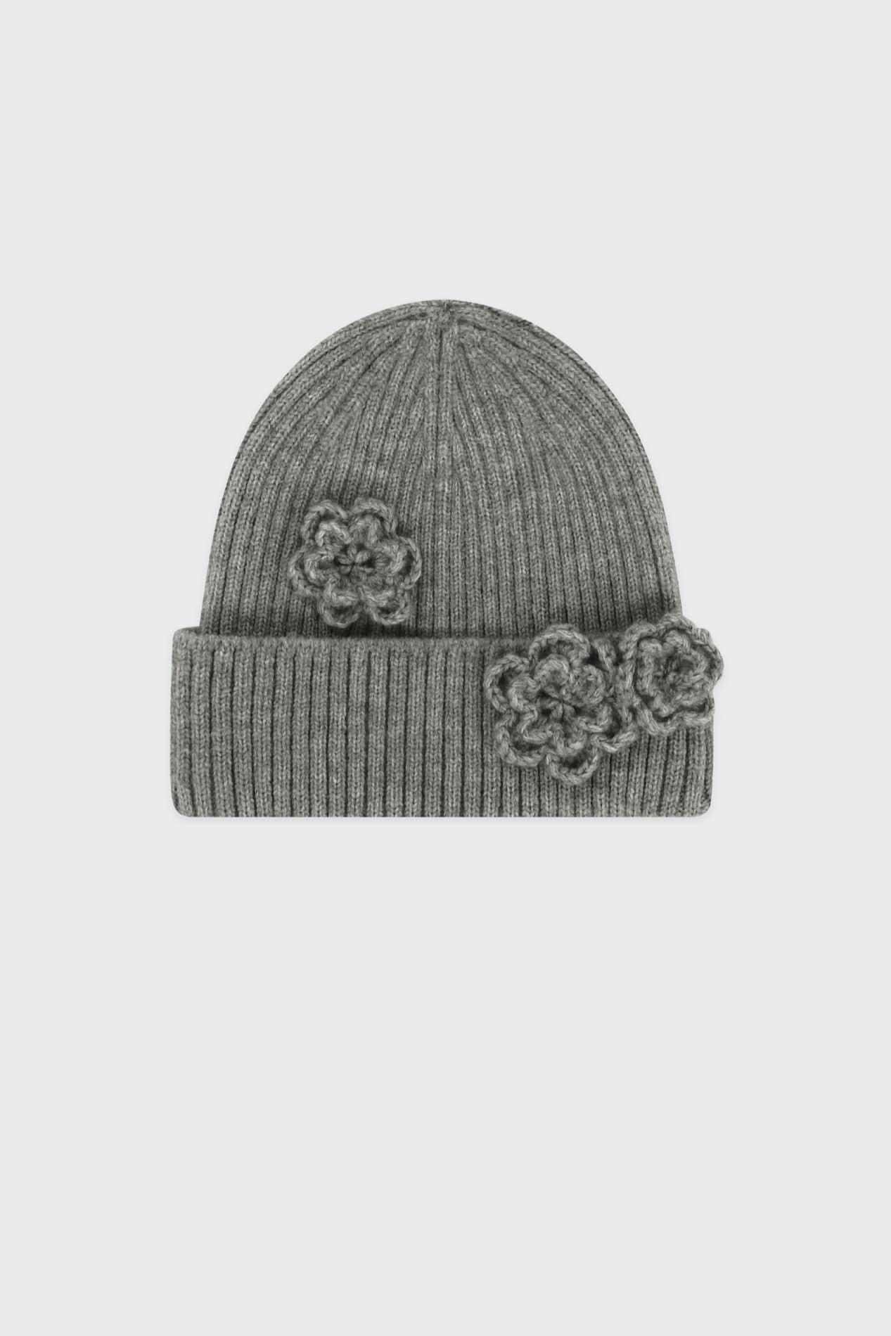 帽子 SINOON Flower Beanie (Melange Grey) 0cedb842072d0a3609c55e9a42d3f9