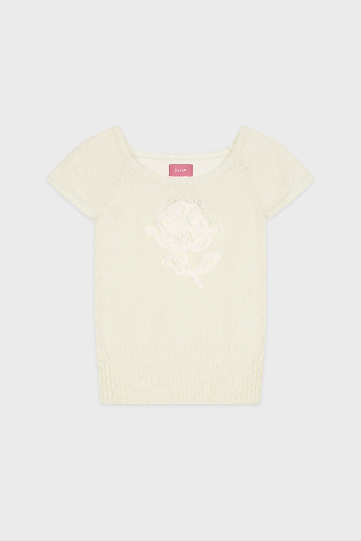【極美品】SINOON Flower Raglan Knit (Cream) SINOON] 니트 Flower Raglan Knit 크림 | 여성 가디건