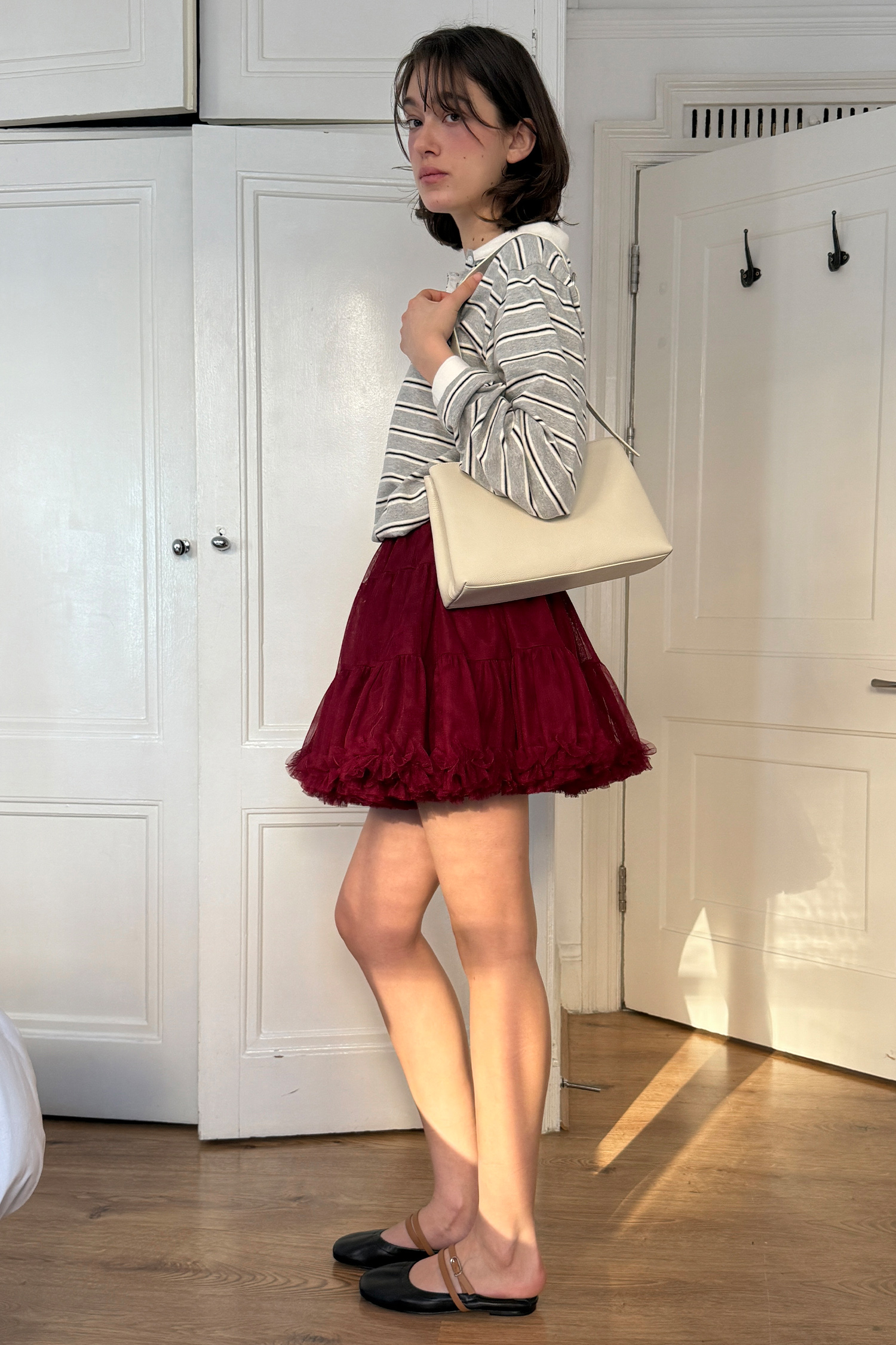 【Sinoon】25SS/韓国人気 ★ Double Shoulder Bag ★ 2 COLOR SINOON ｜시눈 공식 온라인 스토어