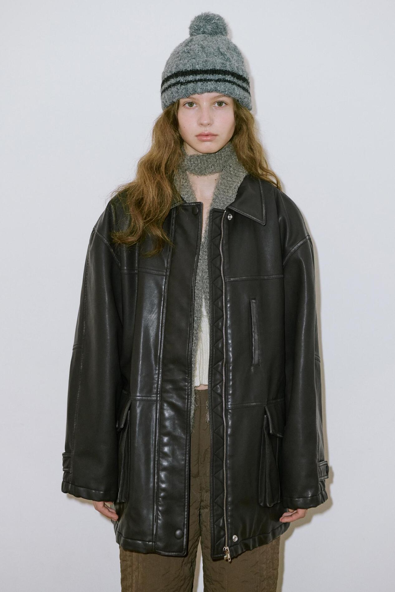 【Sinoon】 Washing Leather Half Jacket /追跡付 SINOON ｜시눈 공식 온라인 스토어