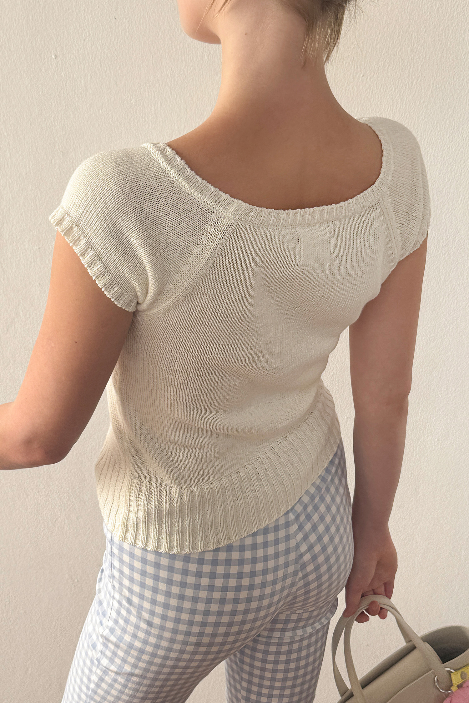 SINOON] 니트 Flower Raglan Knit 크림 | 여성 가디건