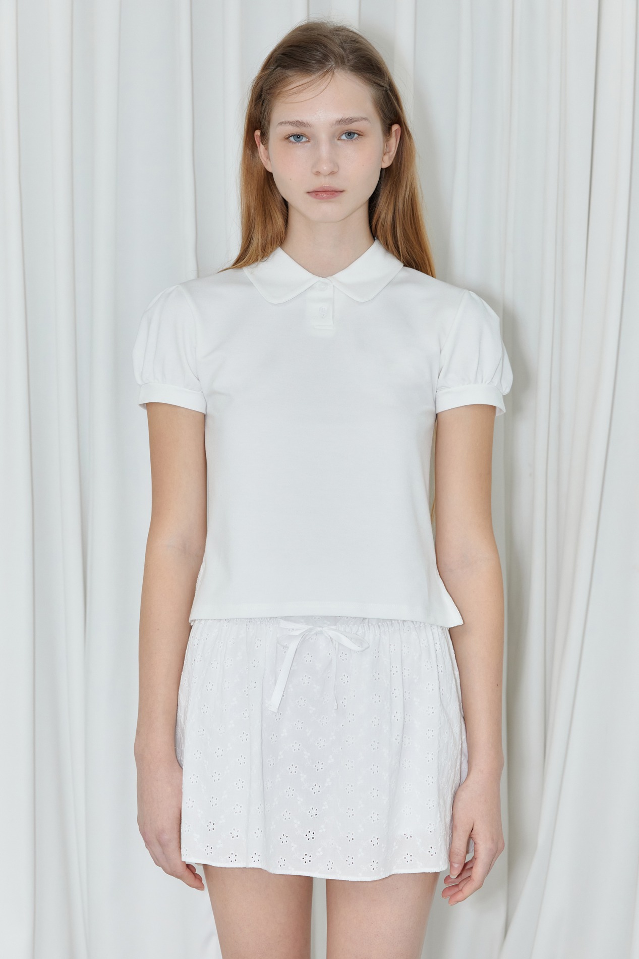 【SINOON】24SS PUFF COLLAR T-SHIRT MUSINSA | SINOON PUFF COLLAR T-SHIRT (MELANGE GRAY)