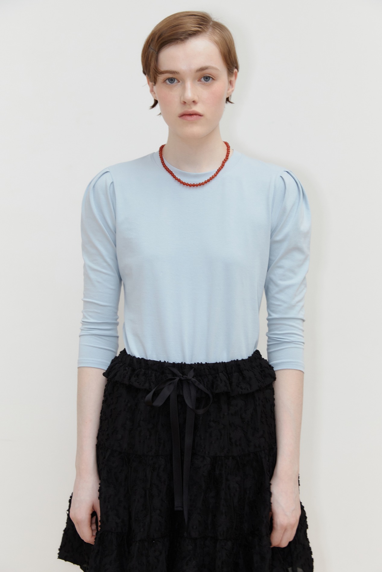 【SINOON】24SS PUFF SLEEVE T-SHIRT (SKY BLUE) SINOON ｜시눈 공식 온라인 스토어