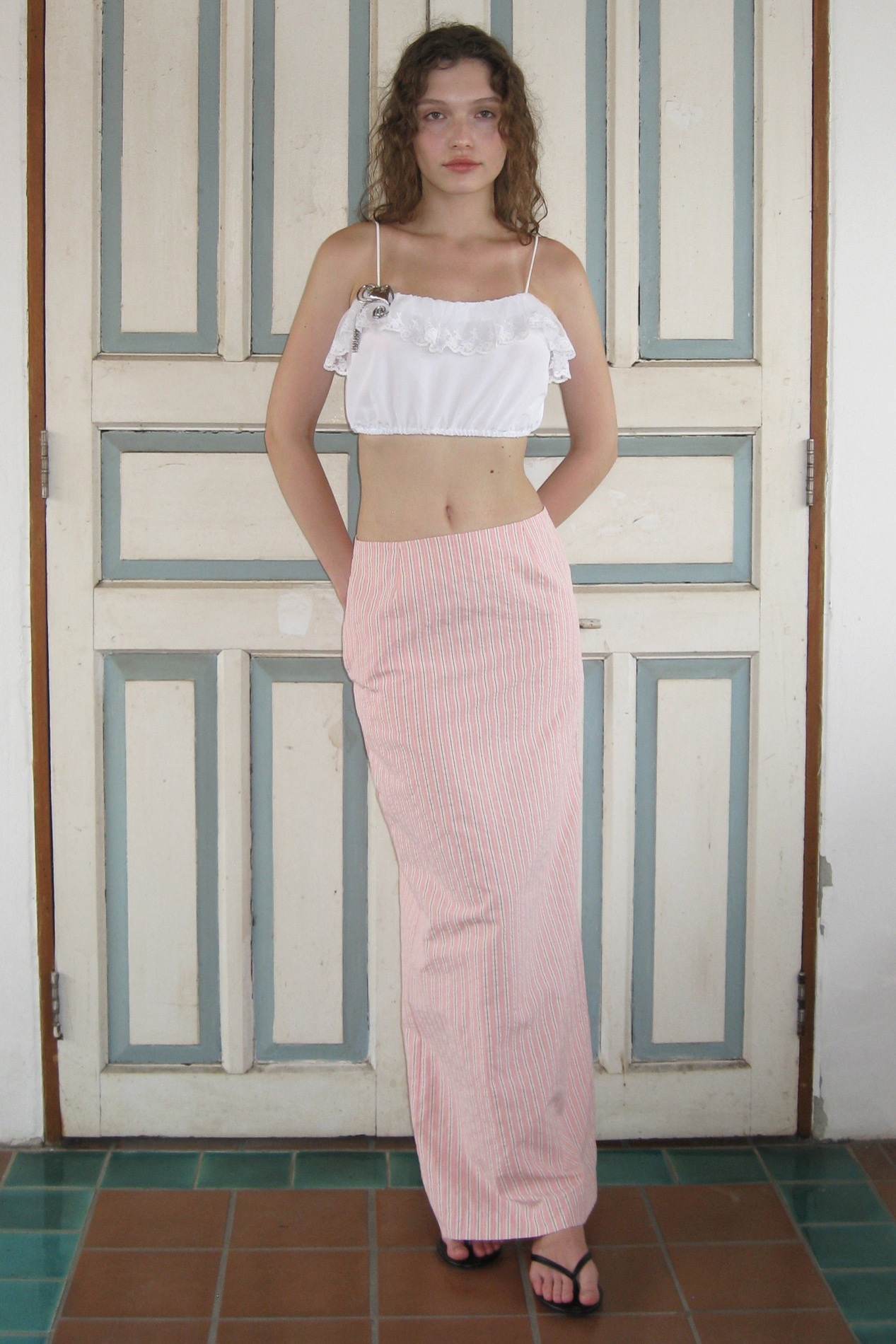 SINOON ■ Stripe Maxi Skirt SINOON