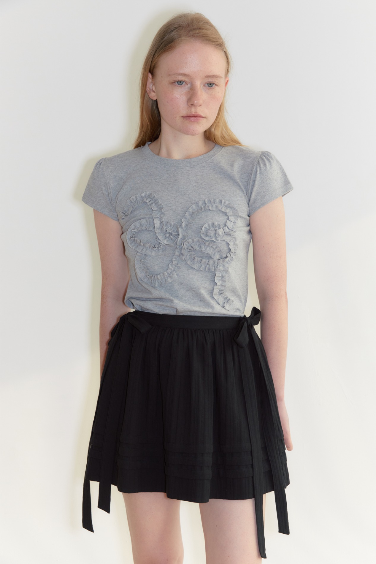 【Sinoon】 Butterfly Frill T-Shirts /追跡付 SINOON