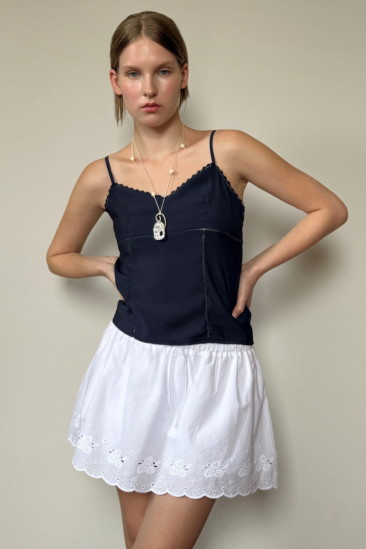 SINOON ■ Flower Sheer Layered Skirt SINOON ｜시눈 공식 온라인 스토어