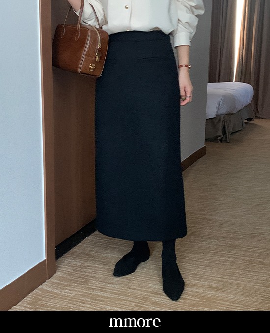[mmore] pocket wool long skirt (wool 70%) *뉴 컬러 추가 ♡단독주문시 당일발송