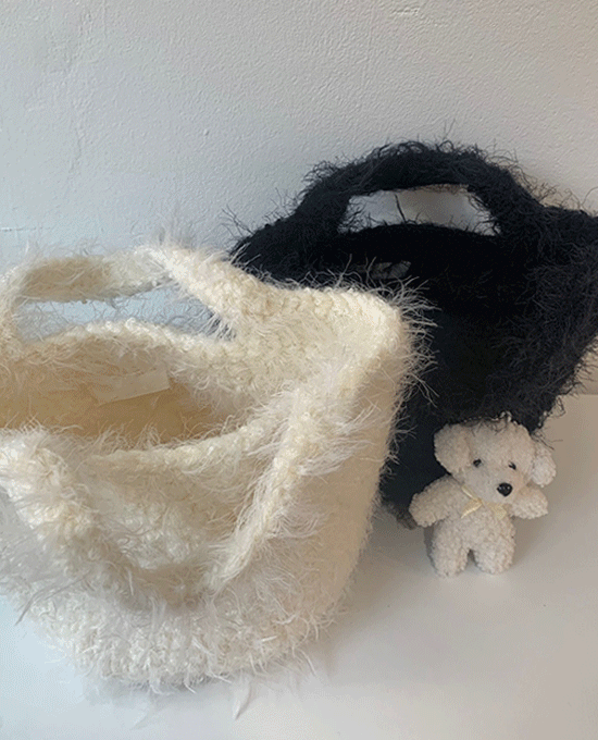 [hand made / wool] 스노우 토트 (bag)
