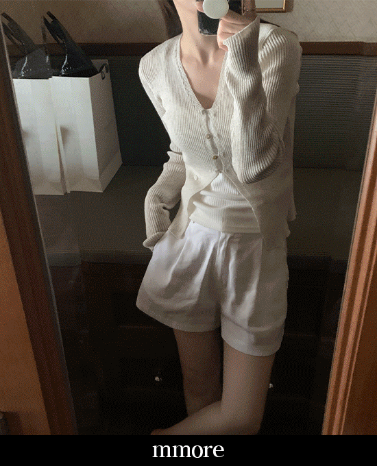 [mmore] summer golji v-neck linen cardigan(linen13%)아이보리 단독주문시 당일발송