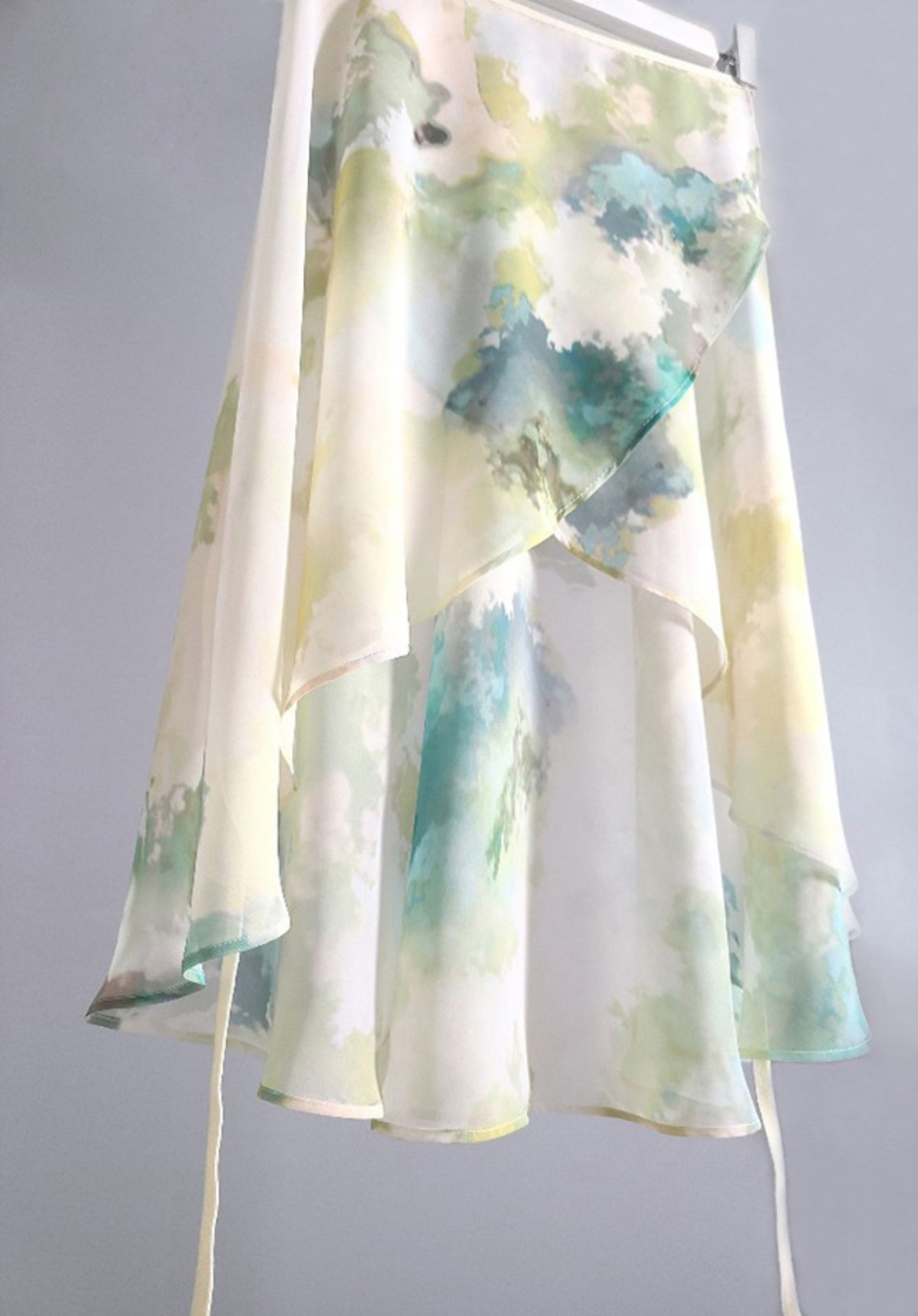 Water color mint wrap skirt (워터컬러 민트)
