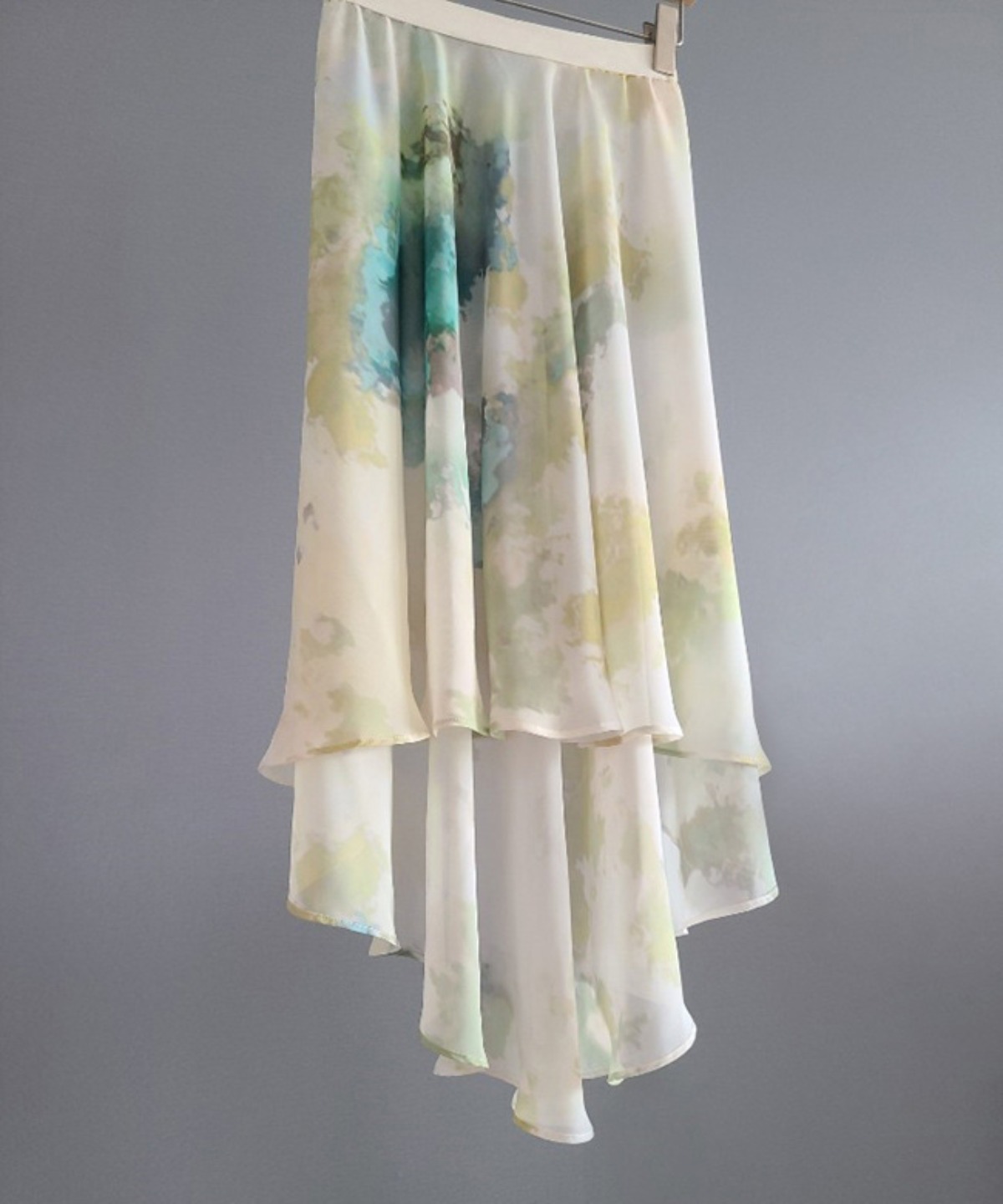 180 wide unbalance skirt (워터 컬러 민트)