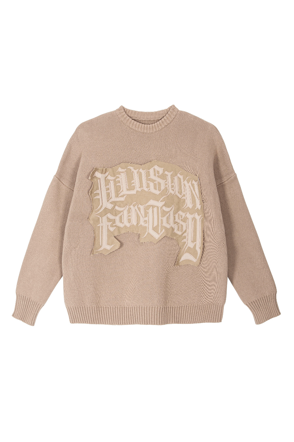ILLUSION FANTASY HEAVY KNIT SWEATER (SAND)GRAFFITIONMIND