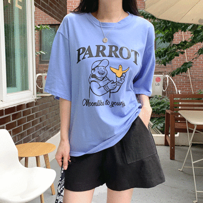Parrot  반팔 티셔츠