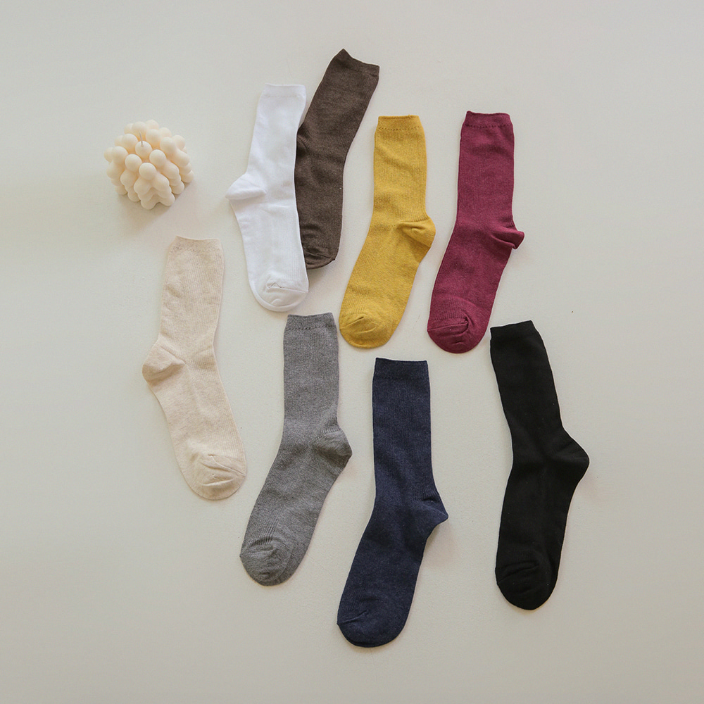 Banded Opening Cotton-Blend Socks - BLACKUP