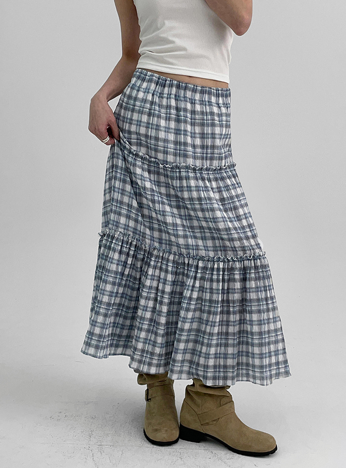 韓国発!【BLACKUP】Balbat Banding Pocket Check Mini Skirt Black check-print mini skirt Wardrobe.Nyc - women - WARDROBE
