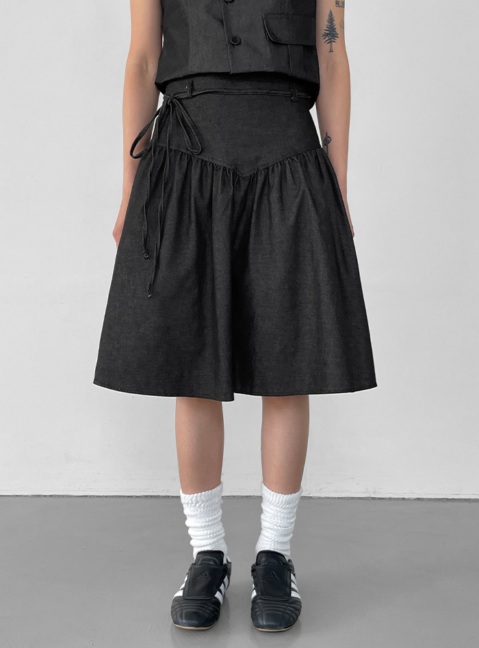 韓国発!【BLACKUP】Checkered Unbalanced Banding Midi skirt Homefing Check Unbalance Banding Midi Skirt – BLACKUP