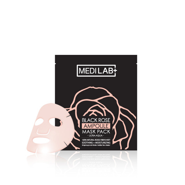 [DAYCELL] MEDI LAB Black Rose Ampoule Mask Pack (Ultra Aqua) 25g