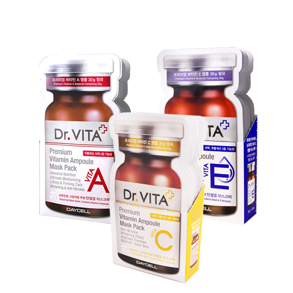 [DAYCELL] Dr.VITA Premium VITA Ampoule Mask Pack 30g x 10ea, 3 Types of Vitamin A/C/E