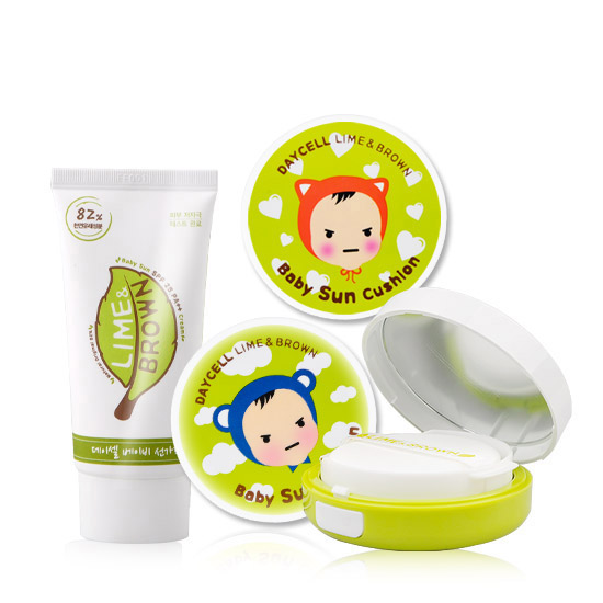 [DAYCELL] LIME &amp; BROWN Baby Sunscreen Cushion D.I.Y 50ml, SPF25/PA++