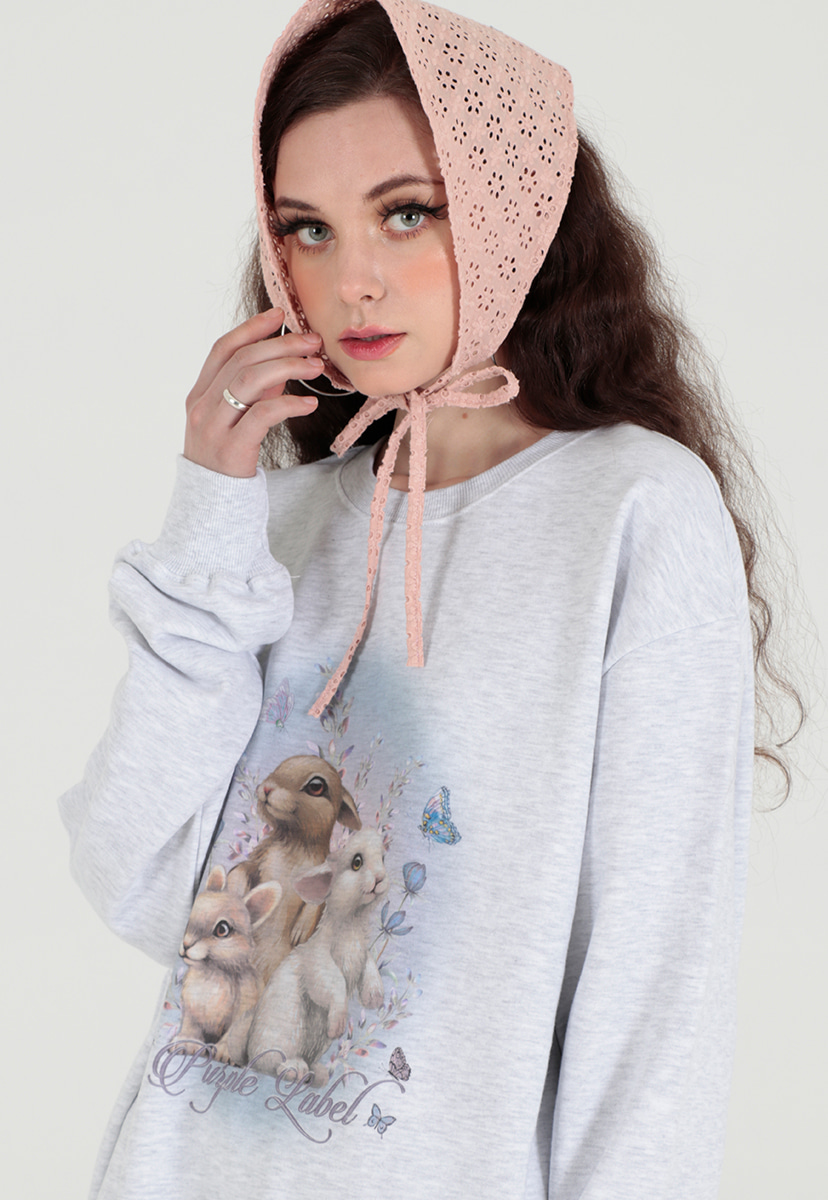 [퍼플라벨] cuddly bunnies sweatshirts (PT0063-1)
