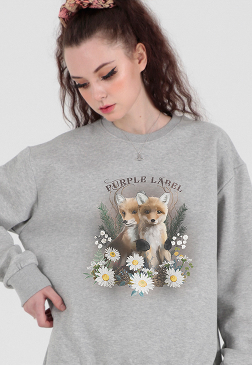 [퍼플라벨] little foxes sweatshirts (PT0067-1)