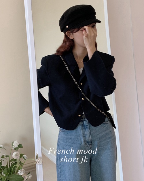 [special offer]French mood crop jacket (3color)